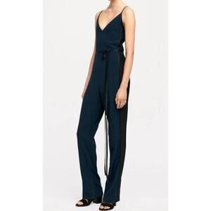 Rag & Bone Rosa Silky Jumpsuit 4 NWT Navy/Black Spaghetti Strap Summer Wedding